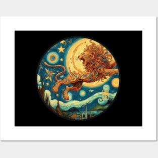 ZODIAC Leo - Astrological LEO - LEO - ZODIAC sign - Van Gogh style - 27 Posters and Art